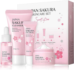 Skincare Set Skin Care for Teenage Girls, Skin Care Sets & Kits,Glowing Beauty Skincare Kit, Teenage Skincare Set Products to Cleanse Natural Sakura Blossom Skincare - British D'sire