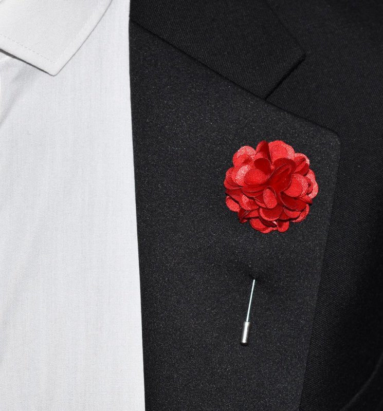 Small Groomsman Button Hole, Red - All Products - British D'sire