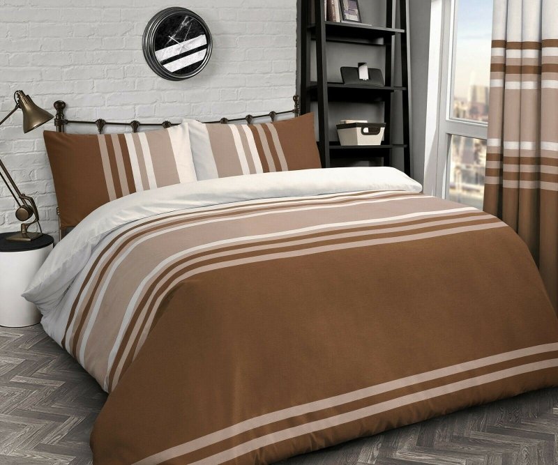 Soho Stripe Duvet Set Quilt Duvet Cover Pillow Cases Bed Linen Set - Duvet Set - British D'sire