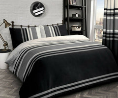 Soho Stripe Duvet Set Quilt Duvet Cover Pillow Cases Bed Linen Set - Duvet Set - British D'sire