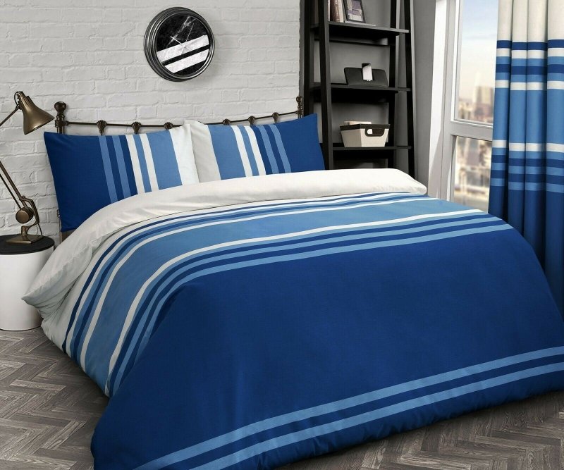 Soho Stripe Duvet Set Quilt Duvet Cover Pillow Cases Bed Linen Set - Duvet Set - British D'sire