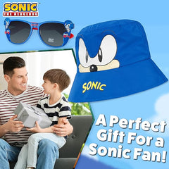 Sonic The Hedgehog Bucket Hat Summer Accessories Set Gamer Boys Hat Kids Boys Sonic Gifts for Boys Blue - British D'sire