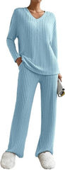 SotRong Ribbed Lounge Wear Sets for Women Uk 2 Pieces Co Ord Sets Tracksuit Full Set Ladies Pjs Sets Loungewear Sleepwear Homewear - Nightwear - British D'sire