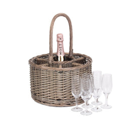 Special Event Basket Wicker Basket Wine Glasses - Drinks Baskets - British D'sire