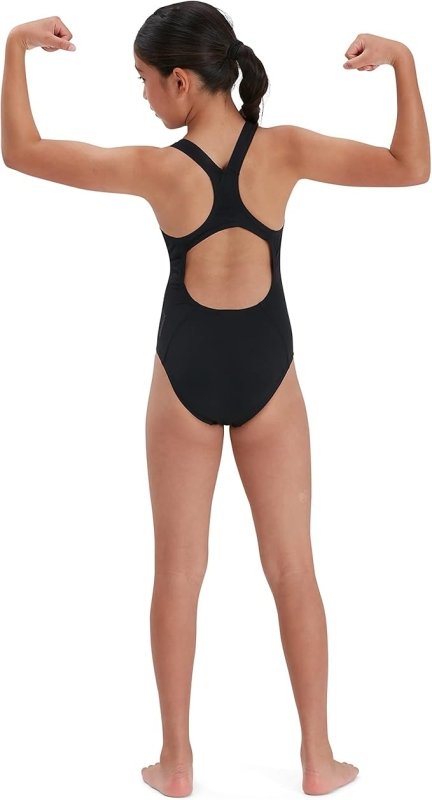 Speedo Girl's Eco Endurance+ Medalist Swimsuit | Chlorine Resistance | Recycled Fabric | Comfort Fit | Swimming Lessons | Swim Holiday Swimsuit (Pack of 1) - Competitive Swimwear - British D'sire