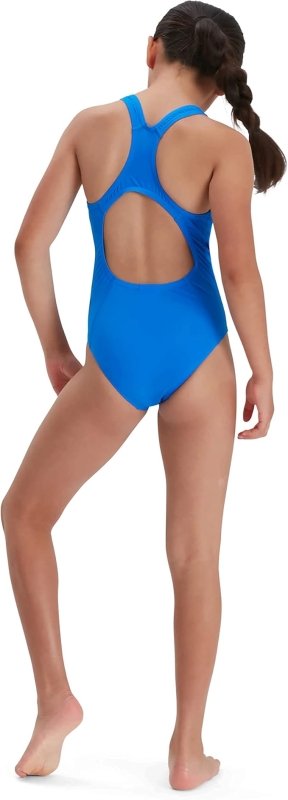 Speedo Girl's Eco Endurance+ Medalist Swimsuit | Chlorine Resistance | Recycled Fabric | Comfort Fit | Swimming Lessons | Swim Holiday Swimsuit (Pack of 1) - Competitive Swimwear - British D'sire