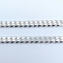 Sterling Silver 6.6mm Diamond Cut Curb Chain - Curb Chains - British D'sire