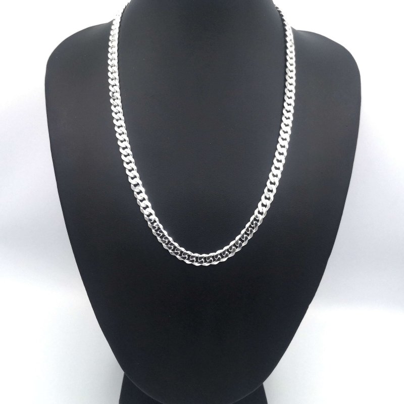 Sterling Silver 6.6mm Diamond Cut Curb Chain - Curb Chains - British D'sire