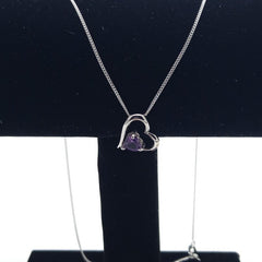 Sterling Silver Amethyst La Preciada Heart Pendant - Pendants - British D'sire