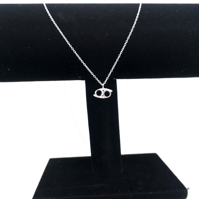 Sterling Silver Cancer Zodiac Sign Necklace - Necklaces - British D'sire