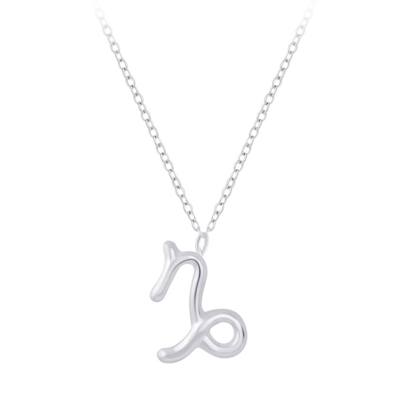 Sterling Silver Capricorn Zodiac Sign Necklace - Necklaces - British D'sire