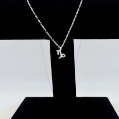 Sterling Silver Capricorn Zodiac Sign Necklace - Necklaces - British D'sire