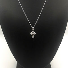 Sterling Silver CZ Celtic Cross Pendant - Pendants - British D'sire