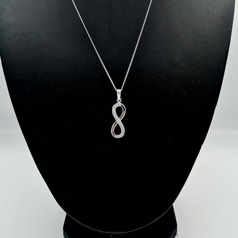 Sterling Silver CZ Infinity Pendant - Pendants - British D'sire