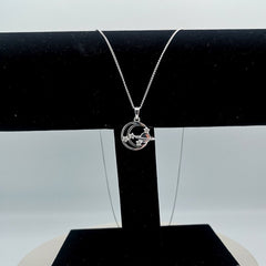 Sterling Silver CZ Universe Pendant - Pendants - British D'sire