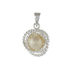 Sterling Silver Freshwater Pearl Rope Pendant - Pendants - British D'sire