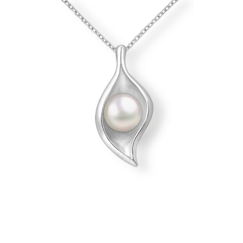 Sterling Silver Freshwater Pearl Shell Pendant - Pendants - British D'sire