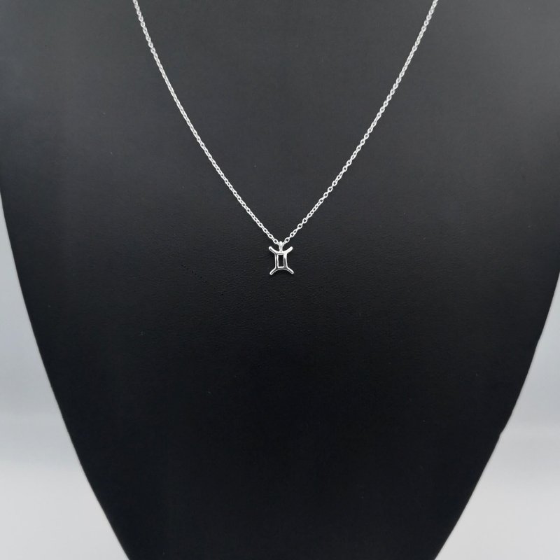 Sterling Silver Gemini Zodiac Sign Necklace - Necklaces - British D'sire