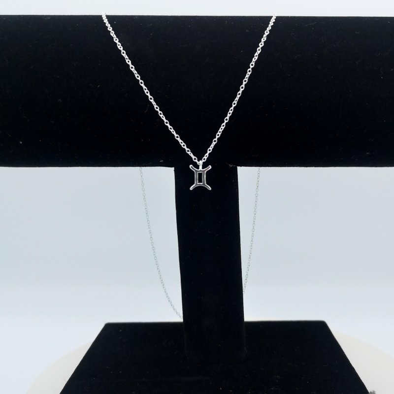 Sterling Silver Gemini Zodiac Sign Necklace - Necklaces - British D'sire