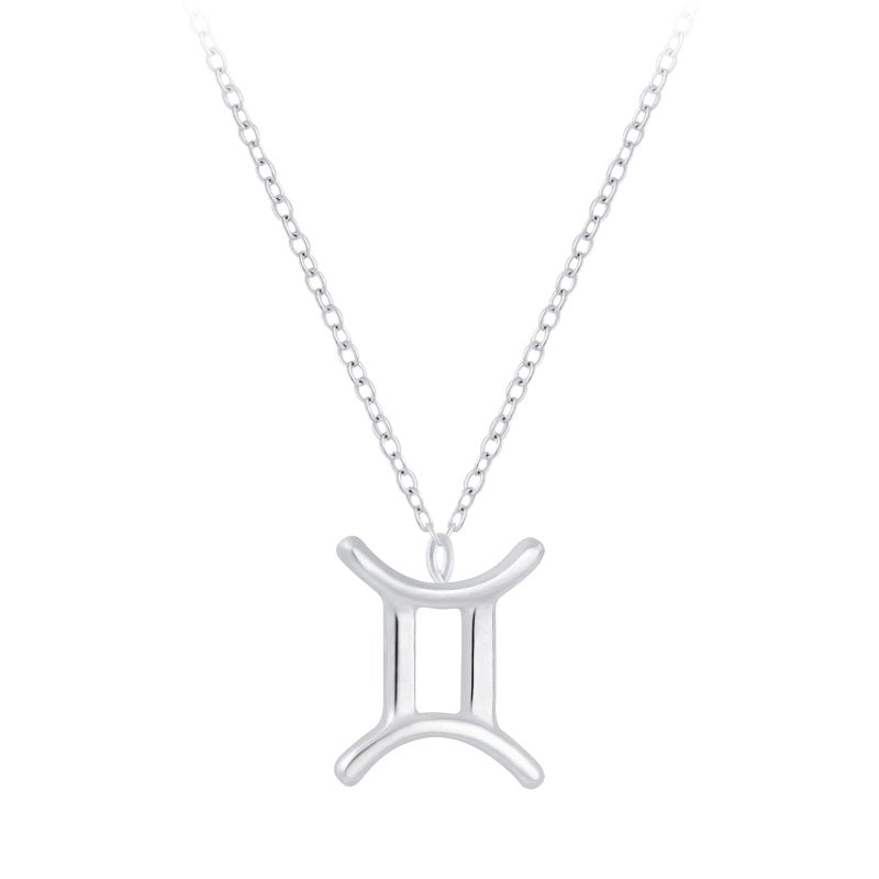 Sterling Silver Gemini Zodiac Sign Necklace - Necklaces - British D'sire