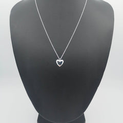 Sterling Silver Heart Disc Necklace - Necklaces - British D'sire