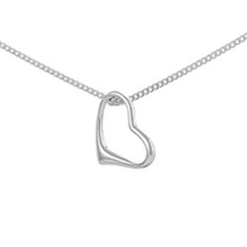 Sterling Silver Heart Pendant - Pendants - British D'sire