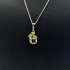 Sterling Silver Lemon Quartz & Peridot La Preciada Pendant - Pendants - British D'sire