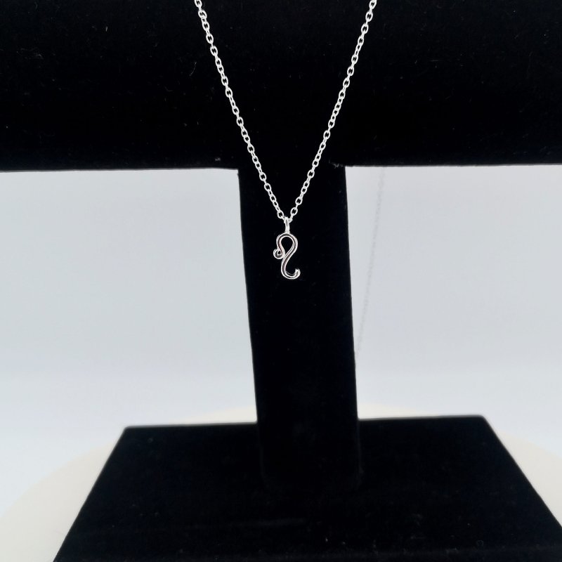 Sterling Silver Leo Zodiac Sign Necklace - Necklaces - British D'sire