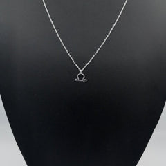 Sterling Silver Libra Zodiac Sign Necklace - Necklaces - British D'sire