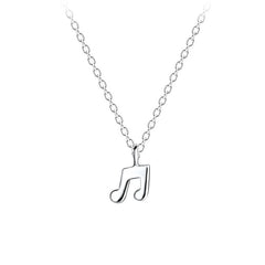 Sterling Silver Music Note Necklace - Necklaces - British D'sire