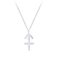 Sterling Silver Sagittarius Zodiac Sign Necklace - Necklaces - British D'sire