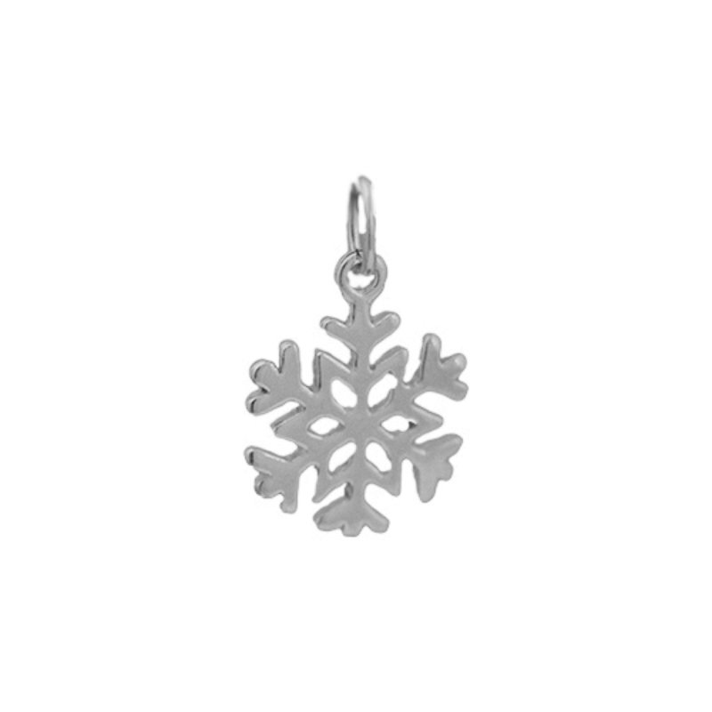 Sterling Silver Small Snowflake Pendant - Necklaces - British D'sire