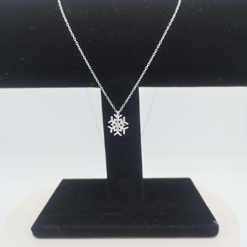 Sterling Silver Snowflake Necklace - Necklaces - British D'sire