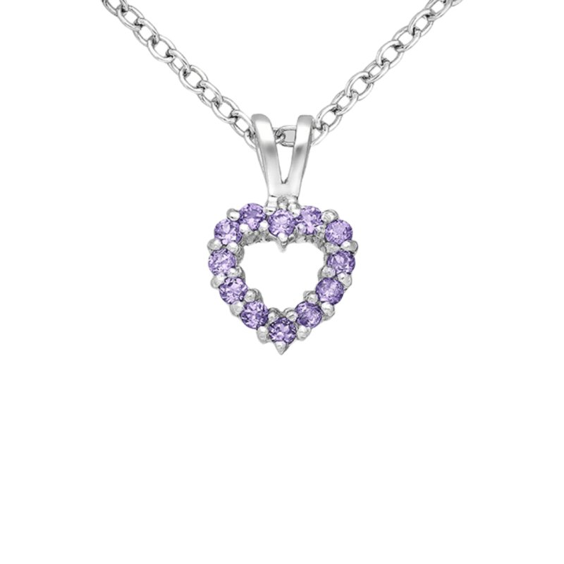 Sterling Silver Tanzanite Heart Pendant - Pendants - British D'sire