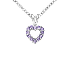 Sterling Silver Tanzanite Heart Pendant - Pendants - British D'sire