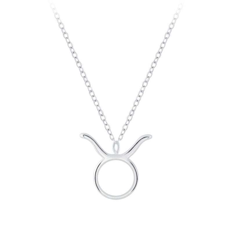 Sterling Silver Taurus Zodiac Sign Necklace - Necklaces - British D'sire