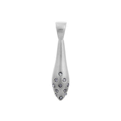 Sterling Silver Teardrop CZ Pendant - Pendants - British D'sire