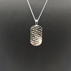 Sterling Silver "World's Best Mum" Dog Tag - Pendants - British D'sire