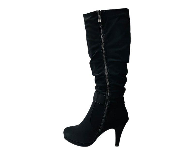 Stiletto Heel Full Zip Knee High Boots - Boots - British D'sire