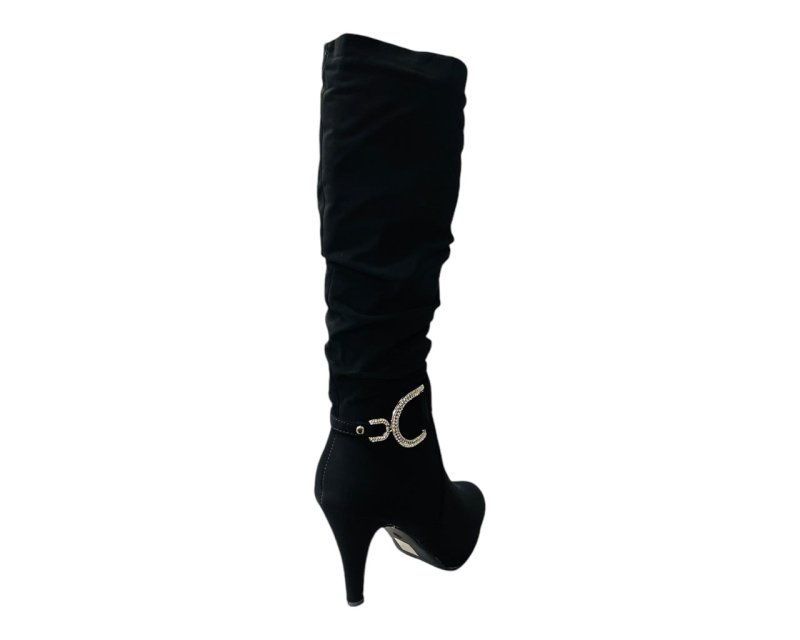 Stiletto Heel Full Zip Knee High Boots - Boots - British D'sire