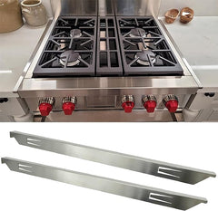 Stove Gap Covers, Stainless Steel Stove Cover, 2 Packs Kitchen Range Trim Kit, 23 inch Stove Counter Gap Cover,Easy Cleaning - British D'sire