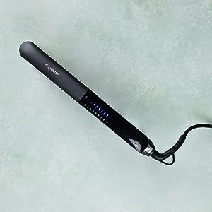 Nicky Clarke Premium Hair Therapy Straightener, Long Tourmaline Ceramic Plates, Fast Heat Up, 8 Heat Settings 160-230°C, LED Display & Digital Controls, 360° Swivel 3m Cable,