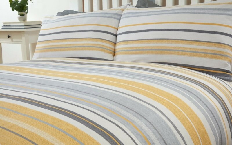 Stratford Stripe Duvet Cover Set Pillow Cases Quilt Cover Bedding Set - Duvet Set - British D'sire