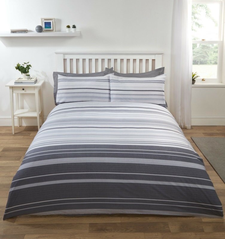 Stratford Stripe Duvet Cover Set Pillow Cases Quilt Cover Bedding Set - Duvet Set - British D'sire