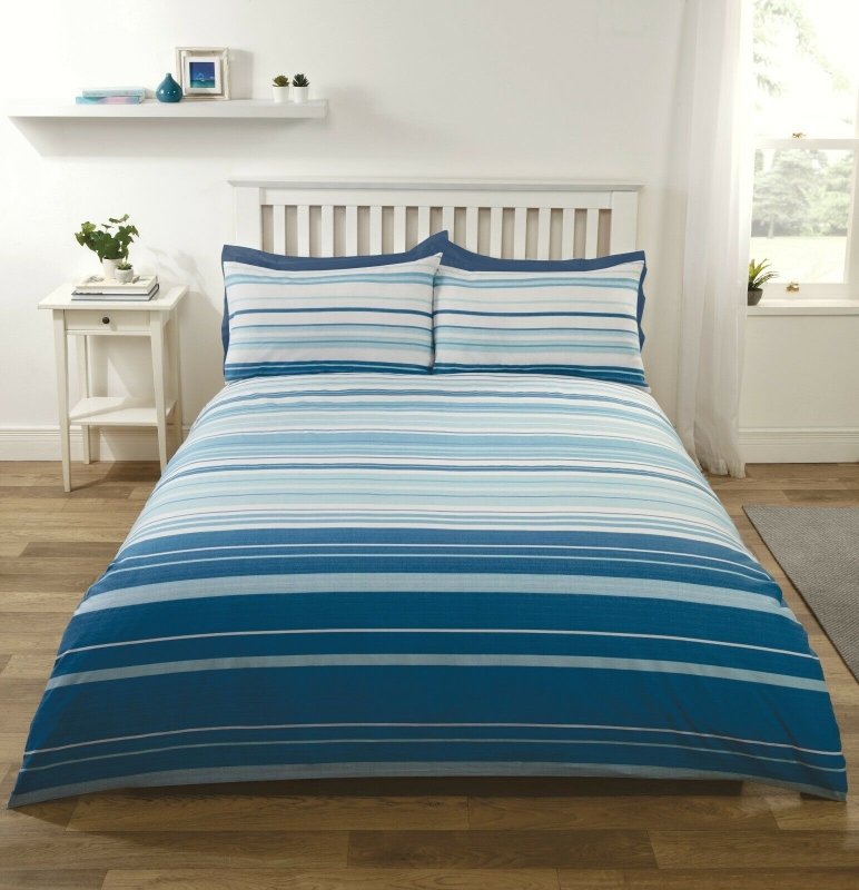 Stratford Stripe Duvet Cover Set Pillow Cases Quilt Cover Bedding Set - Duvet Set - British D'sire