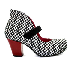 Stylo - Houndstooth bar shoe - Heel Shoe - British D'sire