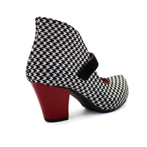 Stylo - Houndstooth bar shoe - Heel Shoe - British D'sire