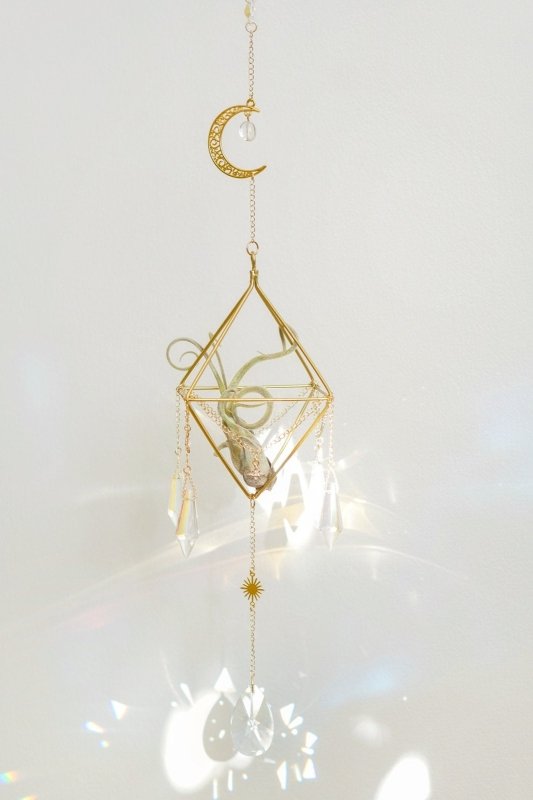 Sun, Moon and Star Crystal Airplant Suncatcher - Suncatchers - British D'sire