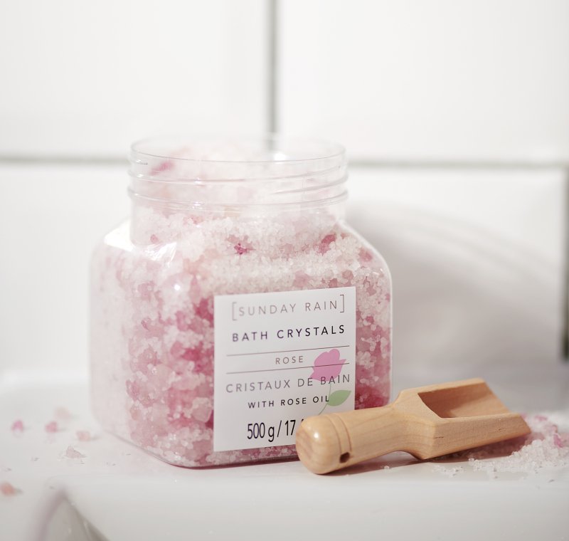 Sunday Rain Bath Crystals Rose, 500g - Bath Crystals - British D'sire