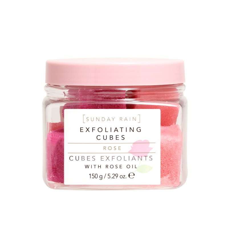 Sunday Rain Exfoliating Cubes Rose, 150g - Exfoliating Cubes - British D'sire